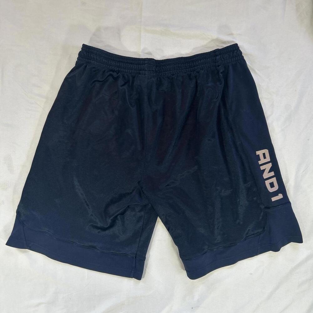 Classic navy AND1 basketball shorts.